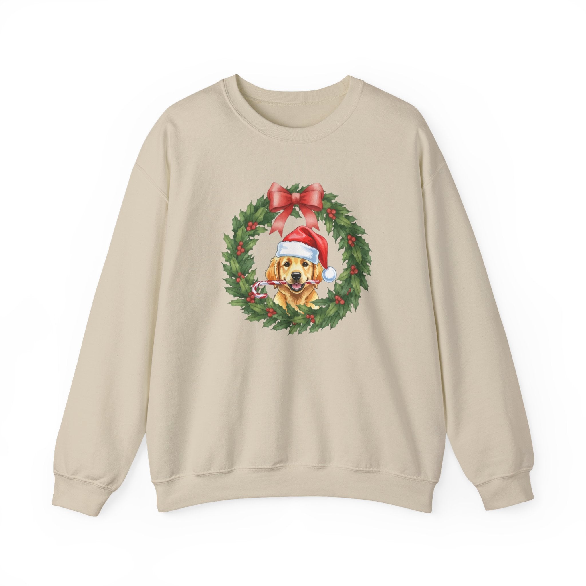 Golden Retriever Christmas Wreath | Sweatshirt
