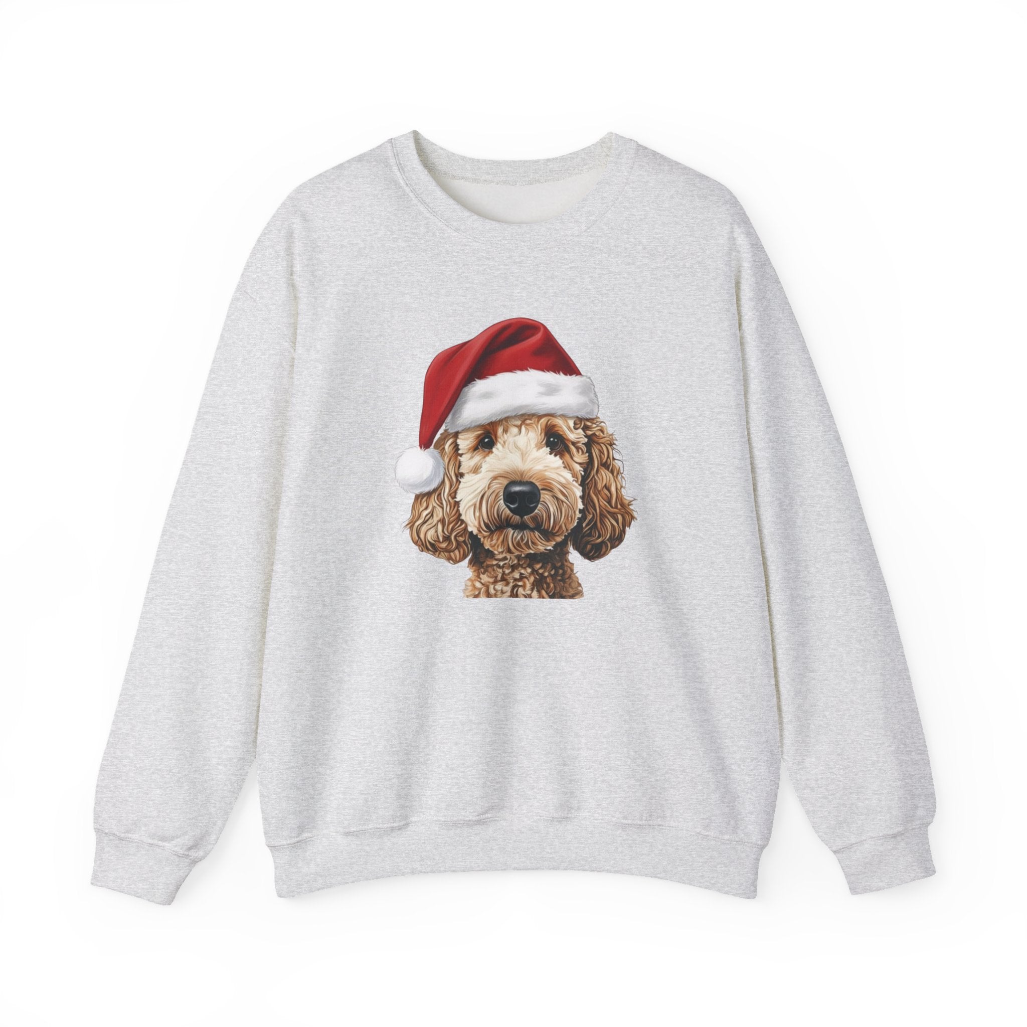 Holiday Goldendoodle in Santa Hat | Sweatshirt