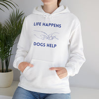 Load image into Gallery viewer, Life Happens Dogs Help | Graphic Hoodie

