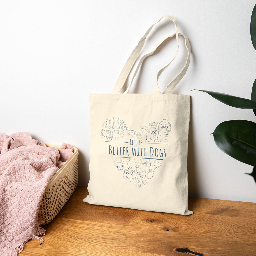 Life Is Better With Dogs | Tote Bag