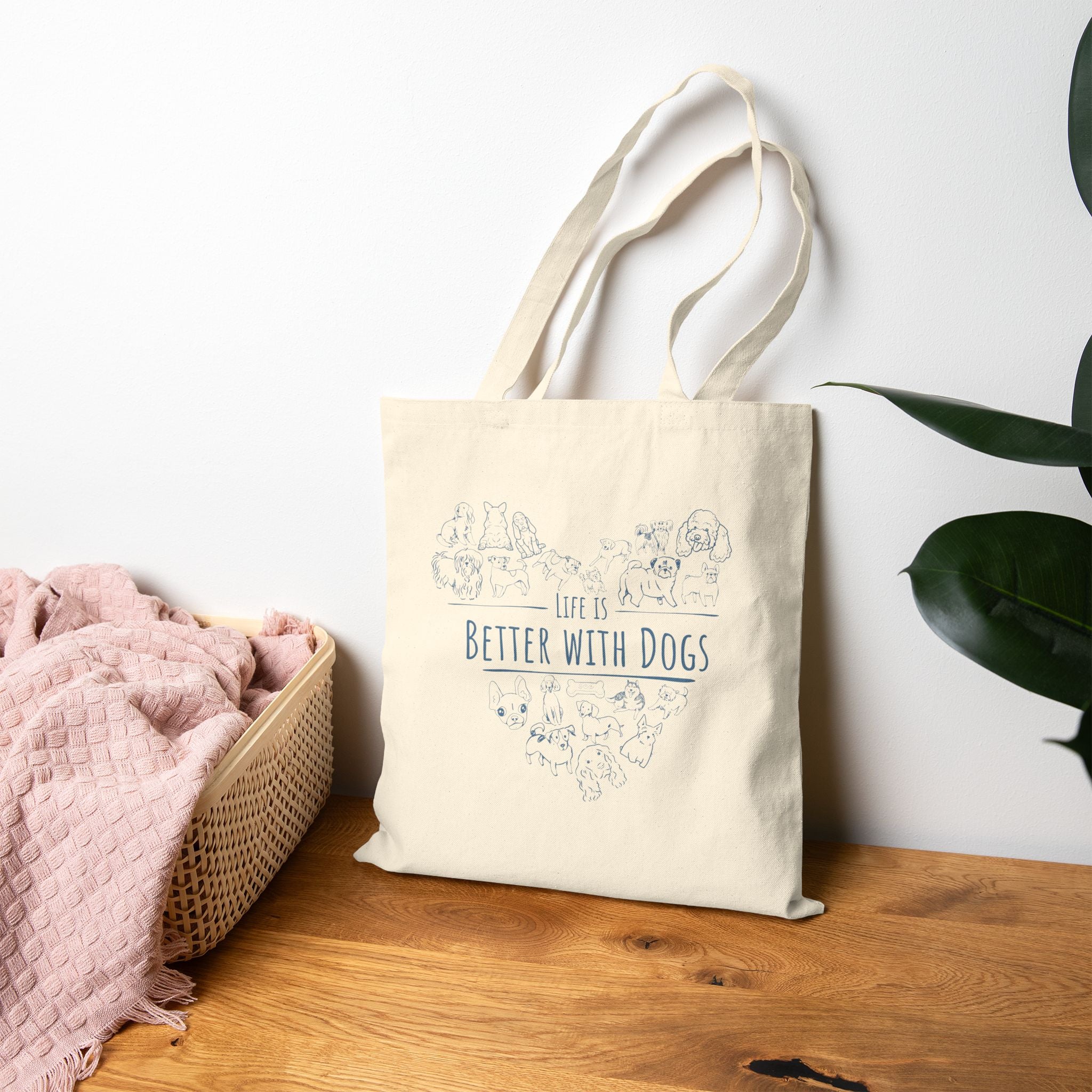 Life Is Better With Dogs | Tote Bag