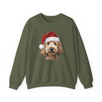 Load image into Gallery viewer, Holiday Goldendoodle in Santa Hat | Sweatshirt

