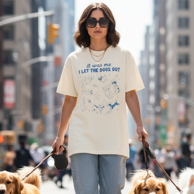 I Let The Dogs Out | Graphic Heavyweight Tee