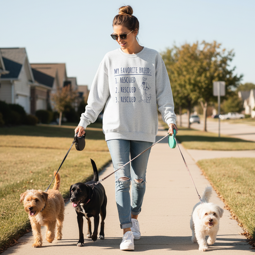 My Favorite Breed: Rescued | Sweatshirt