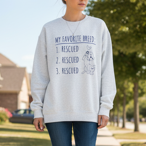 My Favorite Breed: Rescued | Sweatshirt
