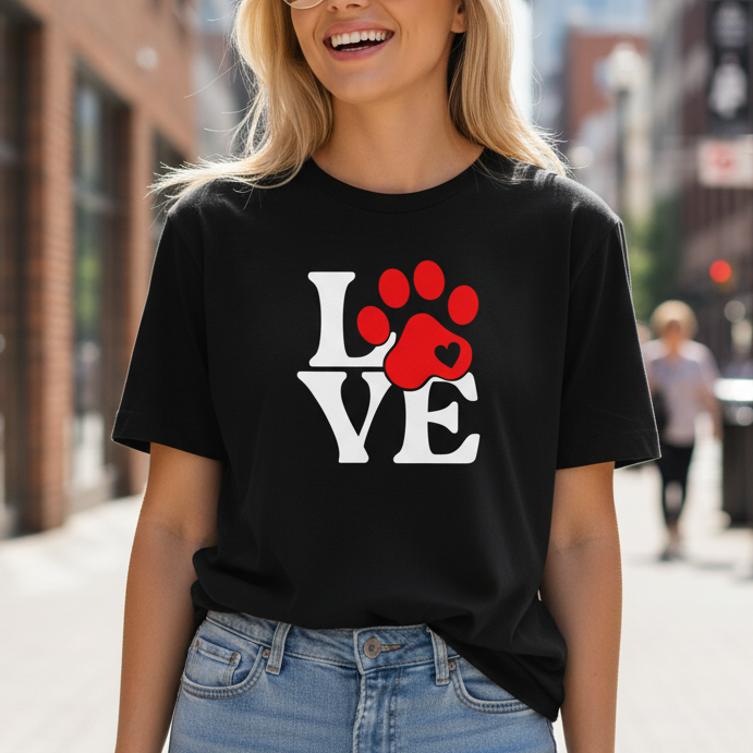 Love with Paw | Graphic Tee