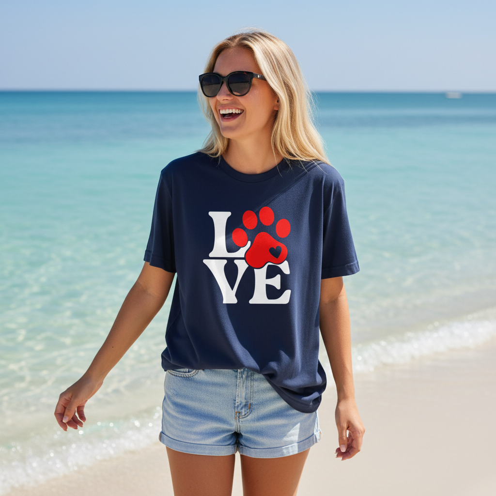 Love with Paw | Graphic Tee