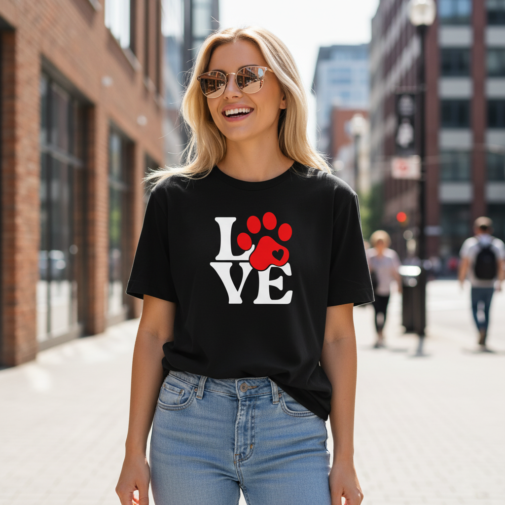 Love with Paw | Graphic Tee
