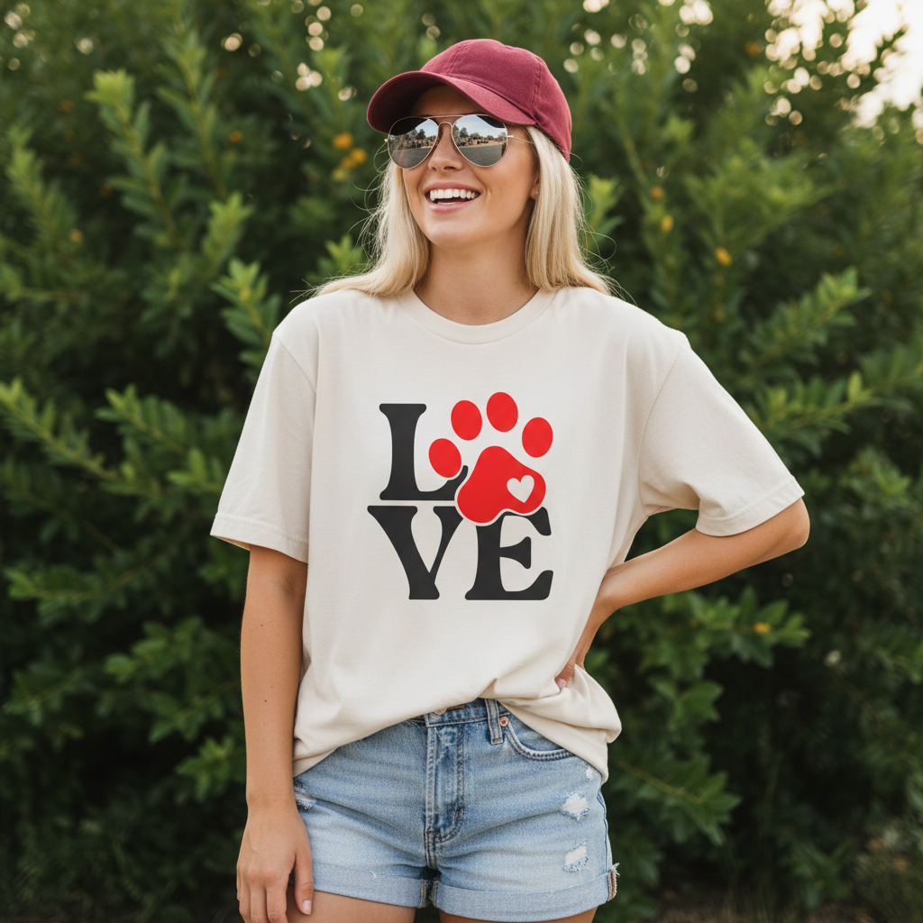 Love with Paw | Graphic Tee