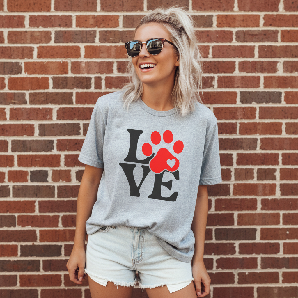 Love with Paw | Graphic Tee