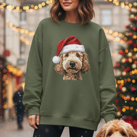 Load image into Gallery viewer, Holiday Goldendoodle in Santa Hat | Sweatshirt
