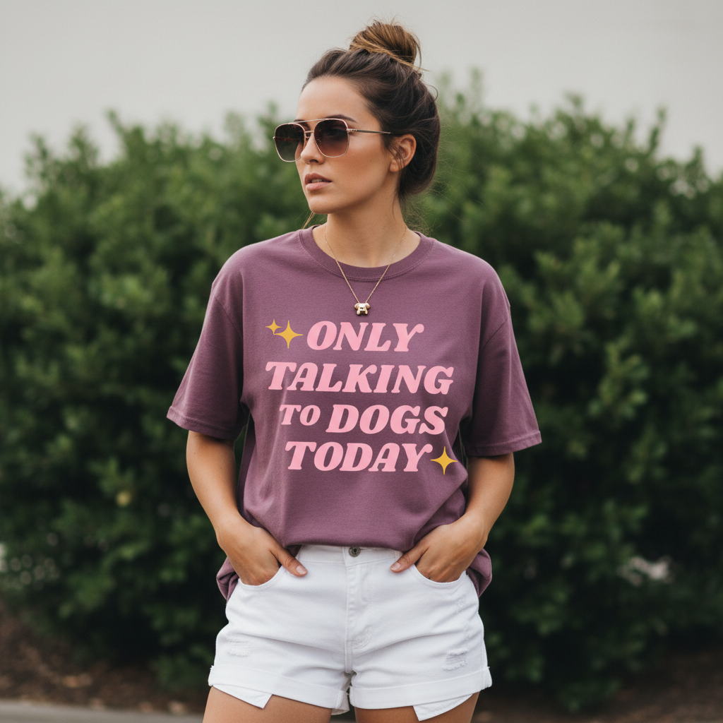 Only Talking to Dogs Today | Graphic Heavyweight Tee