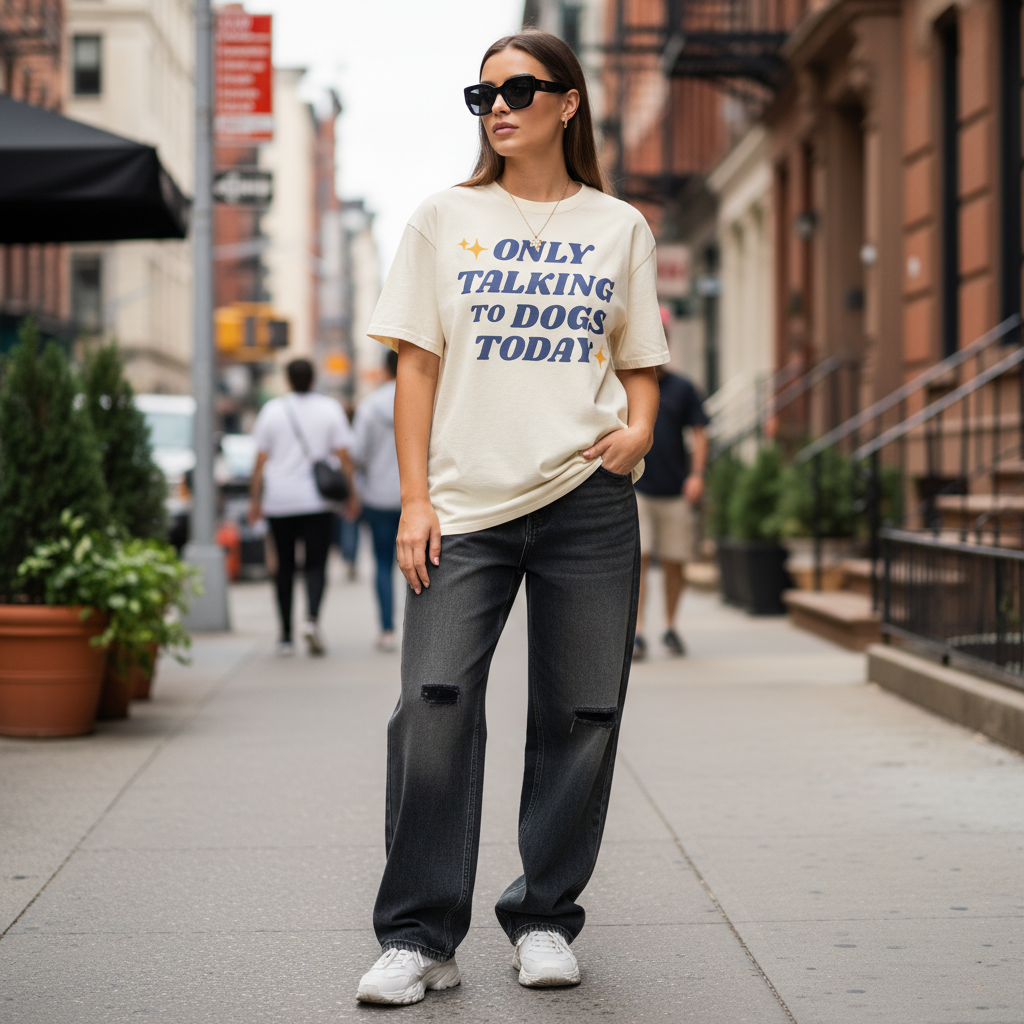 Only Talking to Dogs Today | Graphic Heavyweight Tee