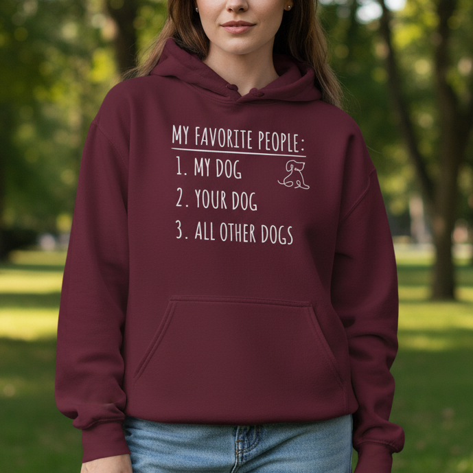 My Favorite People: Dogs | Graphic Hoodie