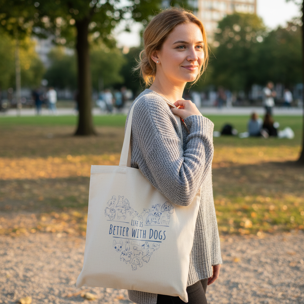 Life Is Better With Dogs | Tote Bag