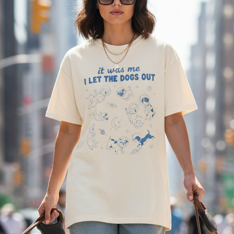I Let The Dogs Out | Graphic Heavyweight Tee