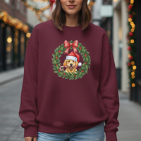 Load image into Gallery viewer, Golden Retriever Christmas Wreath | Sweatshirt
