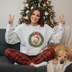 Golden Retriever Christmas Wreath | Sweatshirt