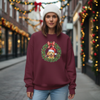 Golden Retriever Christmas Wreath | Sweatshirt