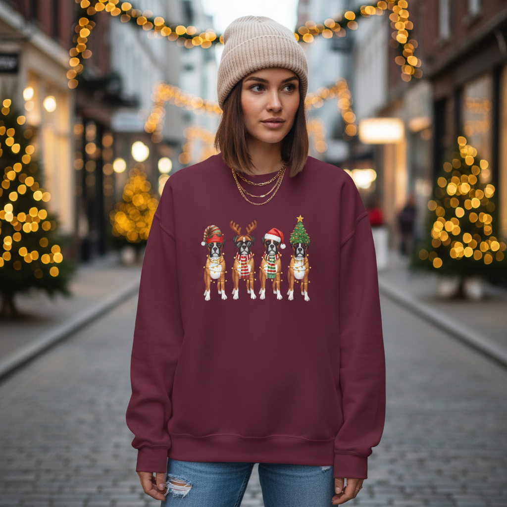 Christmas Boxer Dog | Sweatshirt