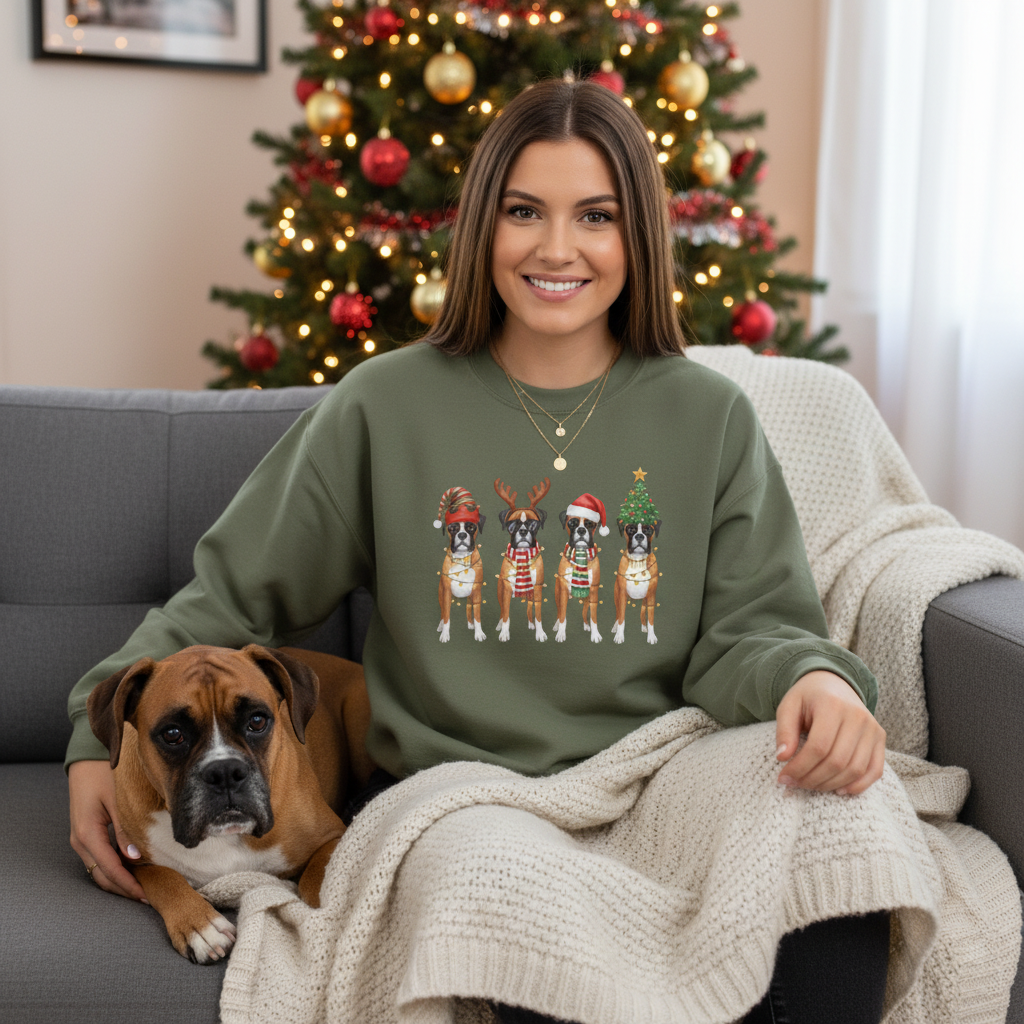 Christmas Boxer Dog | Sweatshirt