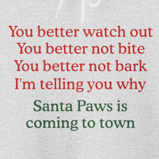 Santa Paws Is Coming To Town | Funny Christmas Hoodie