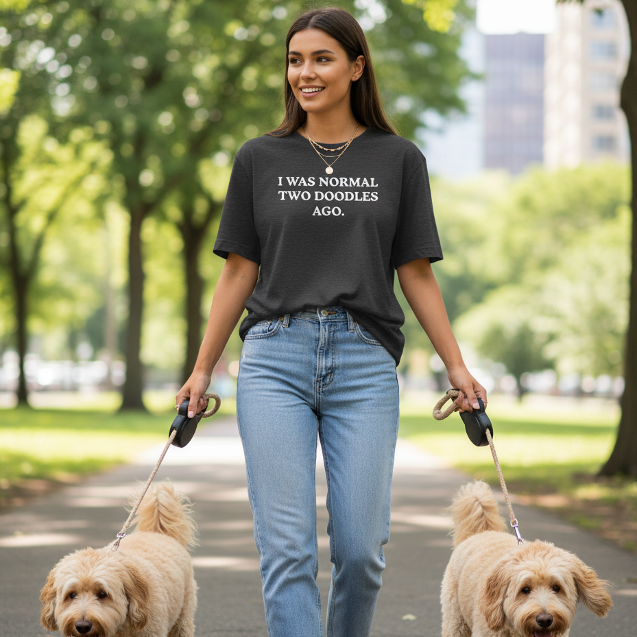 I Was Normal Two Doodles Ago | Graphic Tee