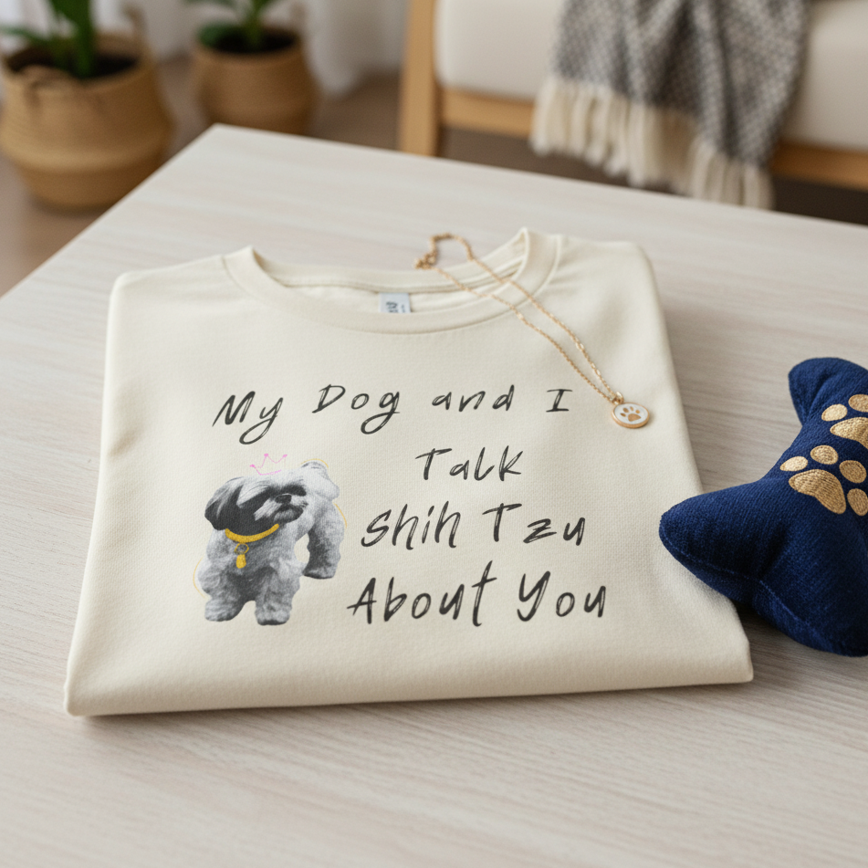 My Dog and I Talk Shih Tzu About You | Funny Graphic Tee