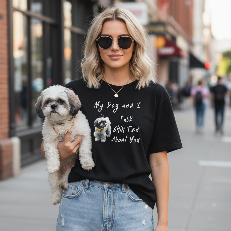 My Dog and I Talk Shih Tzu About You | Funny Graphic Tee