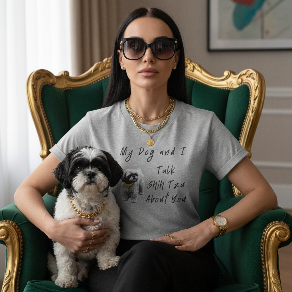 My Dog and I Talk Shih Tzu About You | Funny Graphic Tee