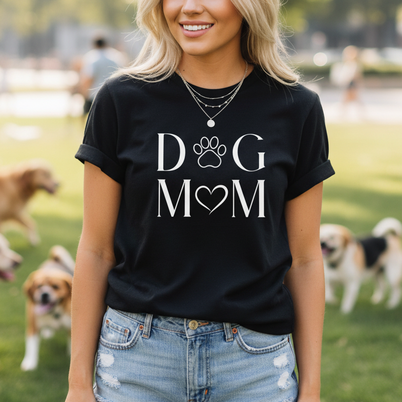 Classic Heart and Paw - Dog Mom | Graphic Tee