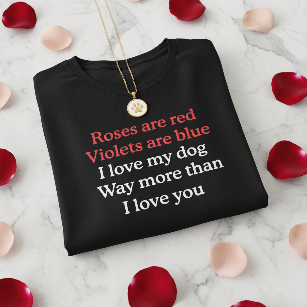Roses are Red I Love My Dog | Funny Graphic Tee