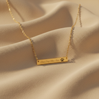 "Best Dog Mom Ever" Paw Cutout | Bar Necklace