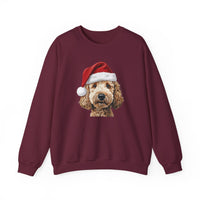 Load image into Gallery viewer, Holiday Goldendoodle in Santa Hat | Sweatshirt
