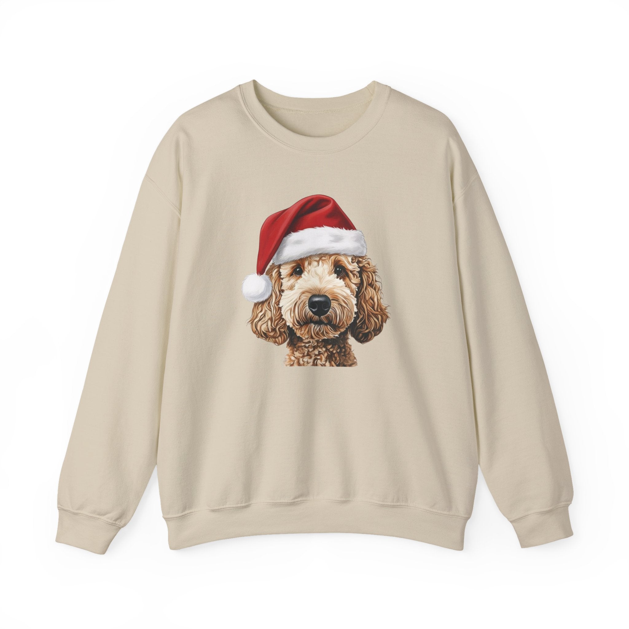 Holiday Goldendoodle in Santa Hat | Sweatshirt