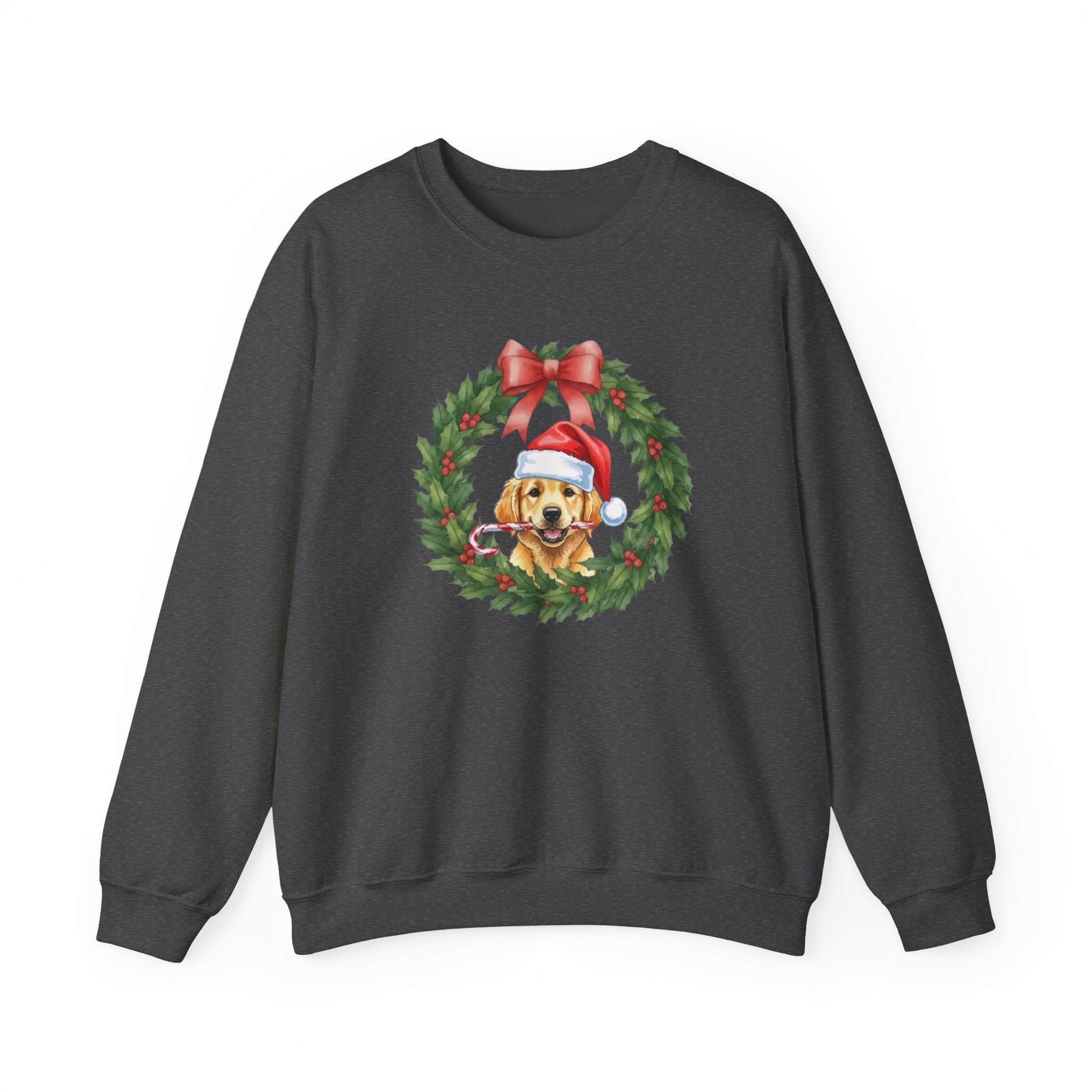 Golden Retriever Christmas Wreath | Sweatshirt