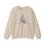 Dogs with Christmas Tree Watercolor | Sweatshirt